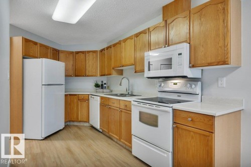 #404 17511 98A Av Nw, Edmonton, AB - Indoor Photo Showing Kitchen With Double Sink