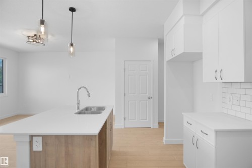 8444 183 Avenue Nw, Edmonton, AB - Indoor Photo Showing Kitchen With Double Sink With Upgraded Kitchen