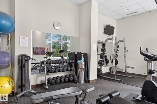 #203 10046 117 St Nw, Edmonton, AB - Indoor Photo Showing Gym Room