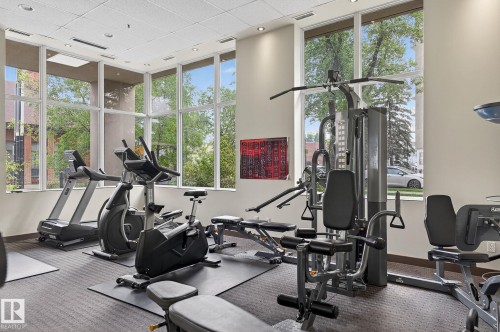 #203 10046 117 St Nw, Edmonton, AB - Indoor Photo Showing Gym Room