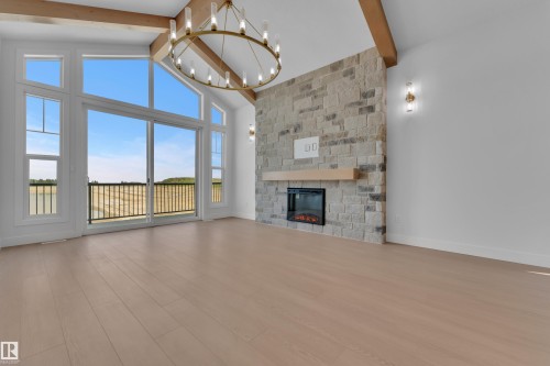 264 Falcon Crescent, Leduc, AB - Indoor With Fireplace