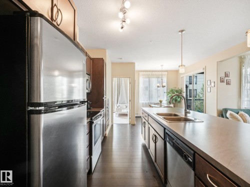 #346 308 Ambleside Li Sw, Edmonton, AB - Indoor Photo Showing Kitchen With Double Sink