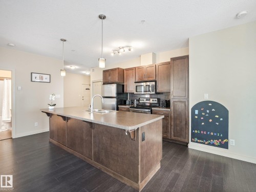 #346 308 Ambleside Li Sw, Edmonton, AB - Indoor Photo Showing Kitchen With Double Sink With Upgraded Kitchen