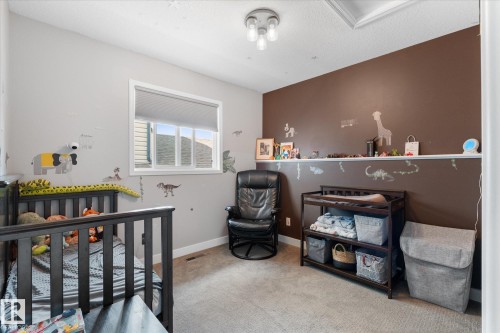Room featuring a single window, recessed lighting, and carpet flooring - 4009 158 Avenue Nw, Edmonton, AB - Indoor