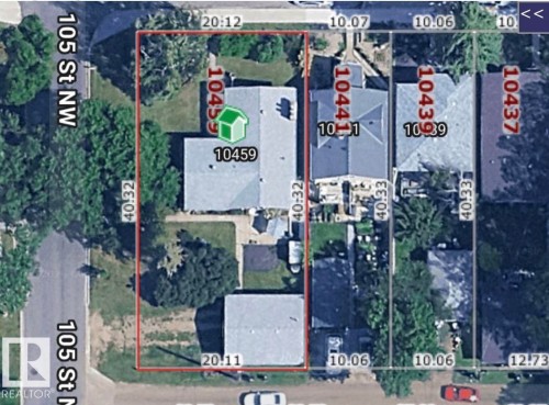 Property Parcel Map. Displaying the boundaries and dimensions of the property and surrounding parcels - 10459 66 Avenue Nw, Edmonton, AB - Other