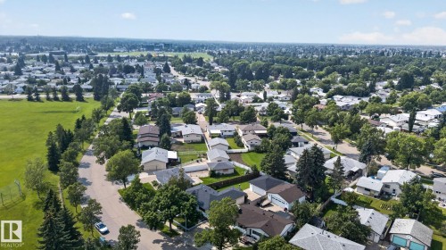 Residential neighborhood featuring mature tree-lined streets and varied architectural styles - 6012 145 Avenue Nw, Edmonton, AB - Outdoor With View