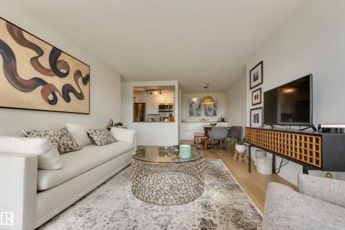 #502 9835 113 St Nw, Edmonton, AB - Indoor Photo Showing Living Room