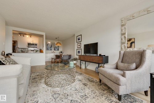 #502 9835 113 St Nw, Edmonton, AB - Indoor Photo Showing Living Room