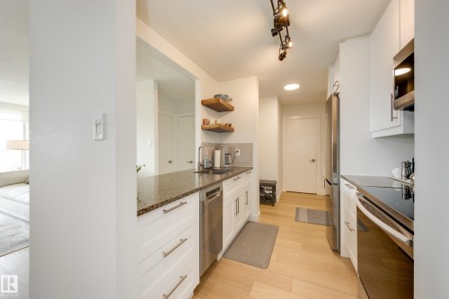 #502 9835 113 St Nw, Edmonton, AB - Indoor Photo Showing Kitchen