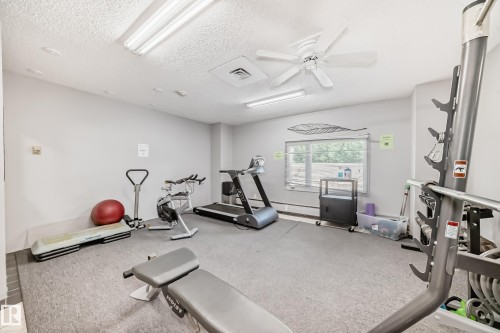 #1601 9909 110 St Nw, Edmonton, AB - Indoor Photo Showing Gym Room