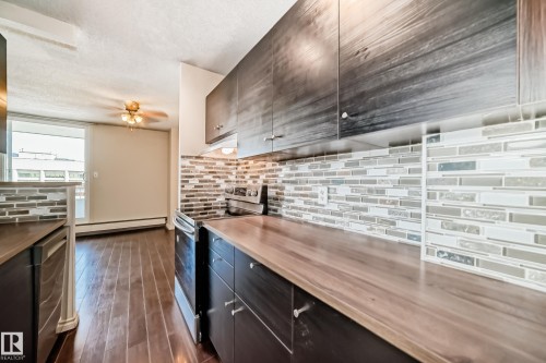 #1601 9909 110 St Nw, Edmonton, AB - Indoor Photo Showing Kitchen With Upgraded Kitchen