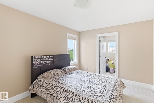 Bright room featuring neutral-toned walls, white trim, and carpet flooring - 5931 12 Avenue Sw, Edmonton, AB - Indoor Photo Showing Bedroom