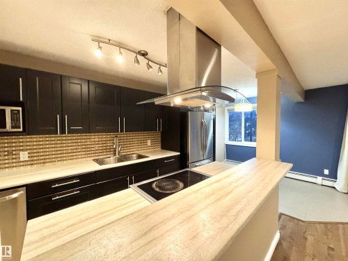 #18 10616 123 St Nw, Edmonton, AB - Indoor Photo Showing Kitchen With Double Sink