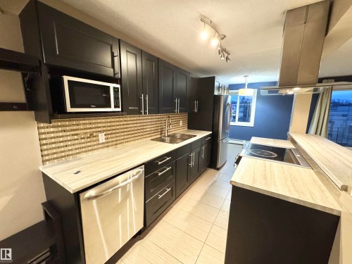 #18 10616 123 St Nw, Edmonton, AB - Indoor Photo Showing Kitchen With Double Sink