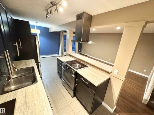 #18 10616 123 St Nw, Edmonton, AB - Indoor Photo Showing Kitchen With Double Sink