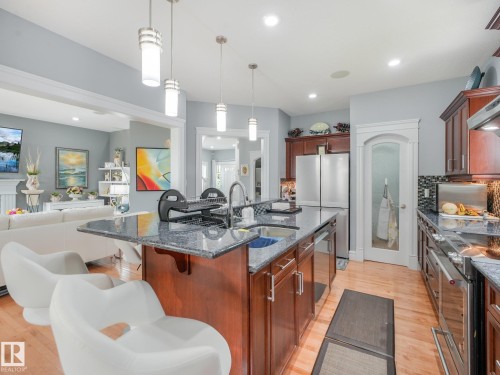 544 Adams Way Sw, Edmonton, AB - Indoor Photo Showing Kitchen With Upgraded Kitchen