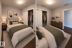 Bedroom has been virtually staged and features a large closet with additional storage space. - 