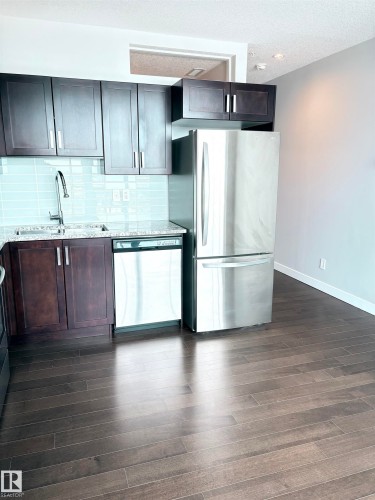 #2804 10238 103 St Nw, Edmonton, AB - Indoor Photo Showing Kitchen With Double Sink