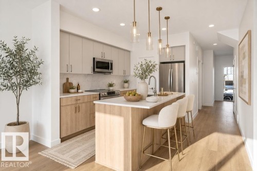 18863 29 Avenue Nw, Edmonton, AB - Indoor Photo Showing Kitchen With Upgraded Kitchen