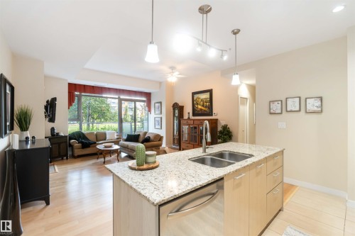 #108 2504 109 St Nw, Edmonton, AB - Indoor Photo Showing Kitchen With Double Sink