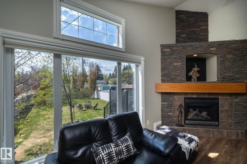 10416 148 Street Nw, Edmonton, AB - Indoor Photo Showing Living Room With Fireplace