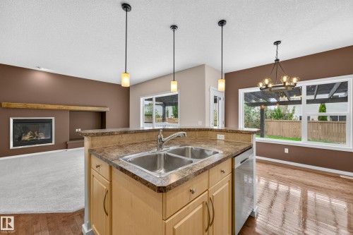 1605 Hodgson Court Nw, Edmonton, AB - Indoor Photo Showing Kitchen With Double Sink