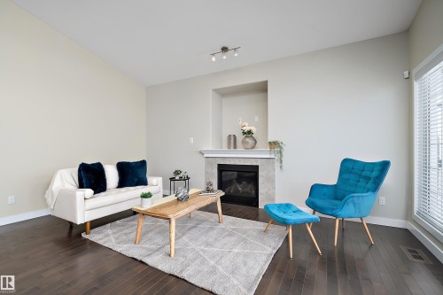 3090 Cameron Heights Way Nw, Edmonton, AB - Indoor Photo Showing Living Room With Fireplace