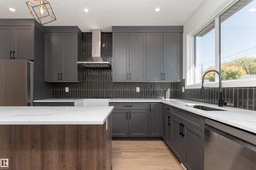 12031 124 Street Nw, Edmonton, AB - Indoor Photo Showing Kitchen With Upgraded Kitchen
