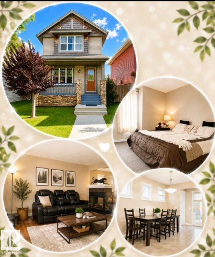 Real Estate Marketing Collateral. Depicting the exterior facade and interior spaces of the property - 5135 1A Avenue Sw, Edmonton, AB - Outdoor With Facade
