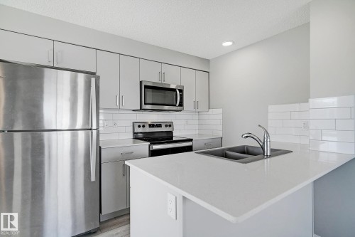 #20 1530 Tamarack Boulevard Nw, Edmonton, AB - Indoor Photo Showing Kitchen With Double Sink With Upgraded Kitchen
