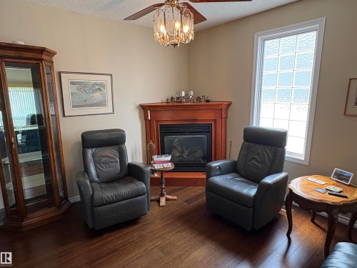 4309 42 Street, Leduc, AB - Indoor Photo Showing Living Room With Fireplace