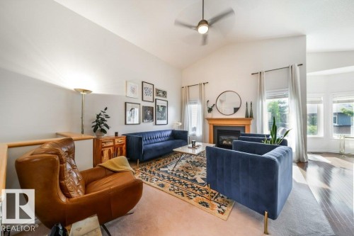 16103 72 Street Nw, Edmonton, AB - Indoor Photo Showing Living Room With Fireplace