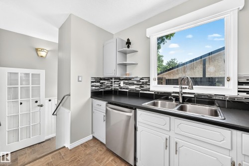 3615 10 Avenue Nw, Edmonton, AB - Indoor Photo Showing Kitchen With Double Sink