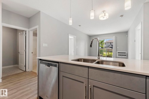 #121 812 Welsh Dr Sw, Edmonton, AB - Indoor Photo Showing Kitchen With Double Sink