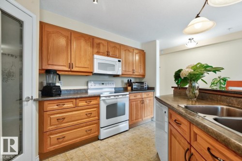 #322 7510 89 St Nw, Edmonton, AB - Indoor Photo Showing Kitchen With Double Sink