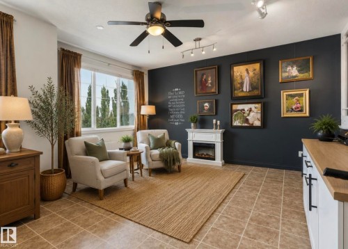 22 Voleta Crest, Spruce Grove, AB - Indoor With Fireplace