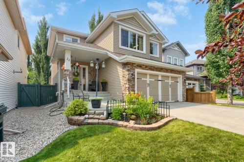 Two-story property featuring a stone and siding facade - 22 Voleta Crest, Spruce Grove, AB - Outdoor