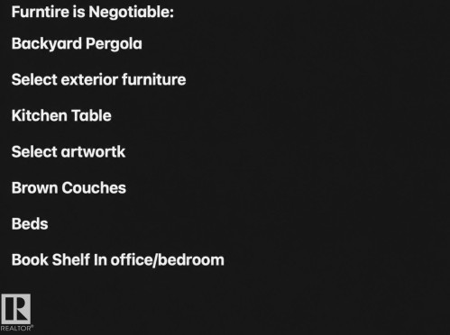 Furniture Addendum. Listing items subject to separate negotiation for the property - 22 Voleta Crest, Spruce Grove, AB - Other