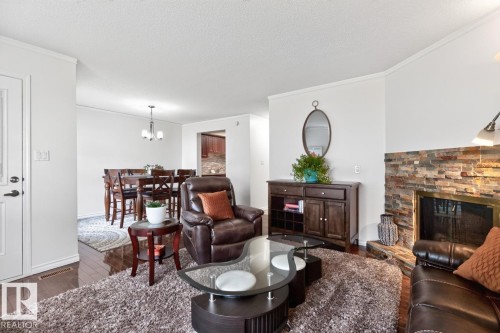 #23 3520 60 St Nw, Edmonton, AB - Indoor Photo Showing Living Room With Fireplace