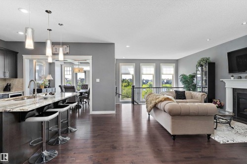 1708 32 Street Nw, Edmonton, AB - Indoor Photo Showing Living Room With Fireplace