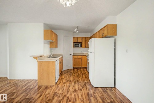 #203 8119 112 Av Nw, Edmonton, AB - Indoor Photo Showing Kitchen With Double Sink