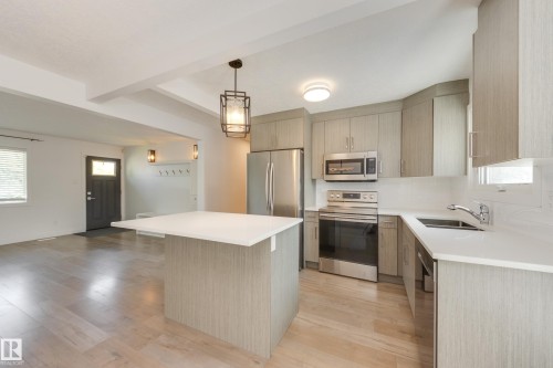 13112 90 Street Nw, Edmonton, AB - Indoor Photo Showing Kitchen With Double Sink With Upgraded Kitchen