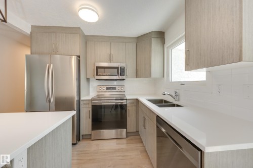 13112 90 Street Nw, Edmonton, AB - Indoor Photo Showing Kitchen With Double Sink