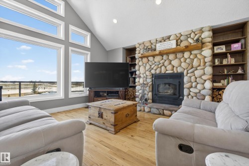 531064 Range Road 174, Rural Lamont County, AB - Indoor Photo Showing Living Room With Fireplace