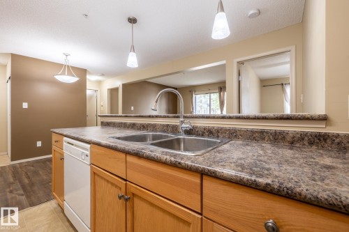 #106 1188 Hyndman Rd Nw, Edmonton, AB - Indoor Photo Showing Kitchen With Double Sink