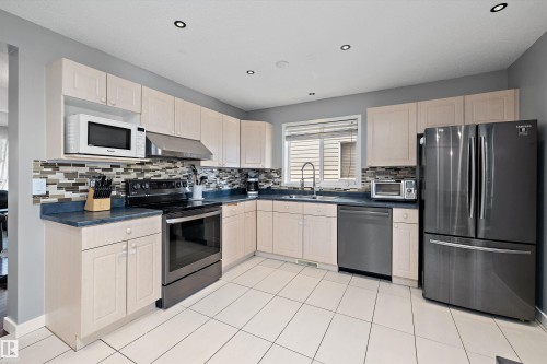 11630 167B Avenue Nw, Edmonton, AB - Indoor Photo Showing Kitchen With Double Sink