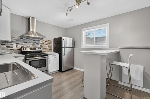 18303 76 Avenue Nw, Edmonton, AB - Indoor Photo Showing Kitchen With Double Sink