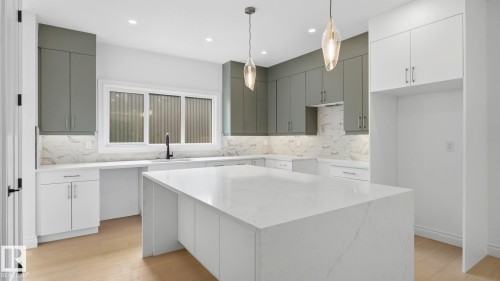 9224 94 Street Nw, Edmonton, AB - Indoor Photo Showing Kitchen With Upgraded Kitchen