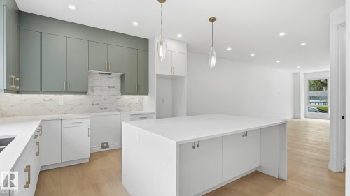 9224 94 Street Nw, Edmonton, AB - Indoor Photo Showing Kitchen With Upgraded Kitchen