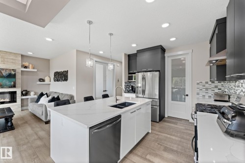 12383 176 Avenue Nw, Edmonton, AB - Indoor Photo Showing Kitchen With Double Sink With Upgraded Kitchen